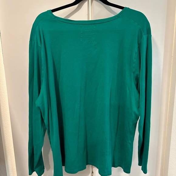 Lane Bryant 26/28 Green Long Sleeve Shirt - Picture 2 of 5